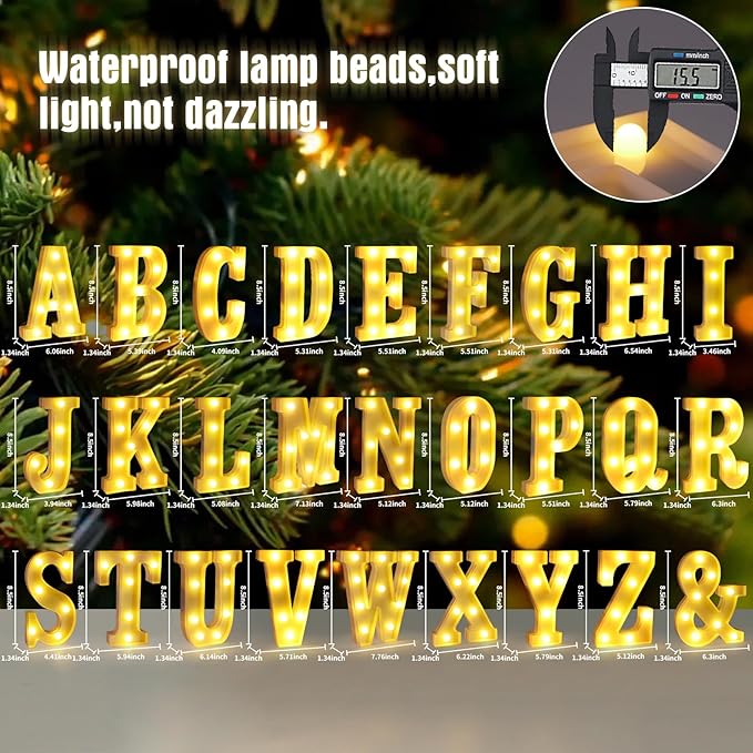 Light Up Letters S,LED Sign Marquee Letters 26 Alphabet for Party Birthday Name,Wedding,Christmas Decorations,Personalized Name Sign Letter for Centerpieces Table and Wall Decor