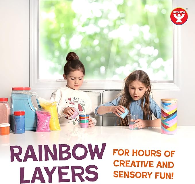 Hygloss Colored Sand for Crafts - 15 lb Bottle, Green Vibrant Colorful Fine Sensory Play Sand Art Kits for Kids - Classroom Activities for Children 3 4 5 6 7 8 9 10 11 12 - Safe for Ages 3+