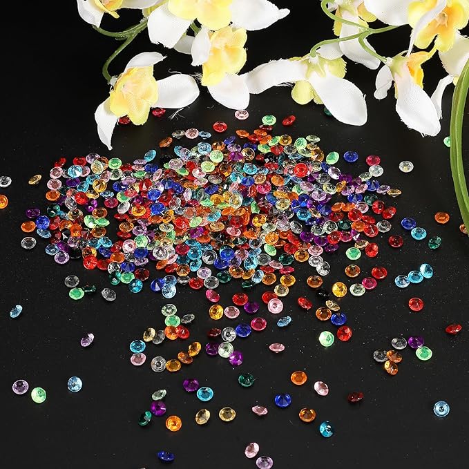 PATIKIL 10000 Pcs Wedding Table Scatter Confetti Crystals 4.5mm Acrylic Diamonds Vase Fillers Gems for Table Centerpiece Decorations Party Vase Beads, Dark Blue