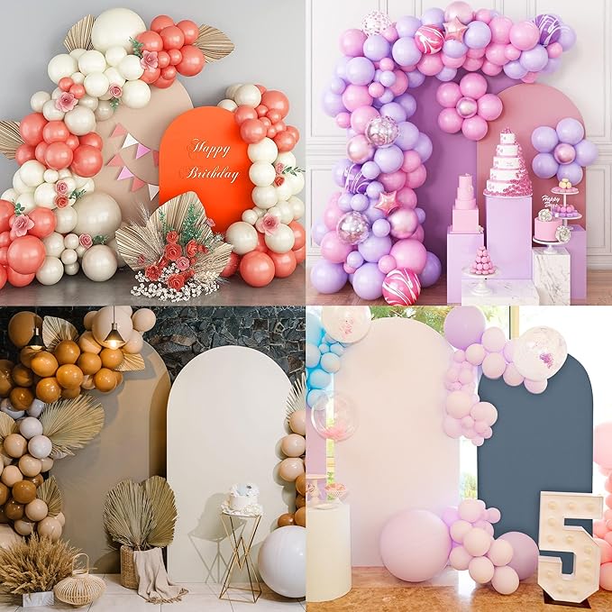 Wedding Arch Cover Spandex Arch Backdrop Cover 7.2FT,6FT Set of 2 Arch Stand Cover Arch Covers Stretchy Backdrop for Wedding Birthday Party Decoration Baby Shower Banquet (Blue)