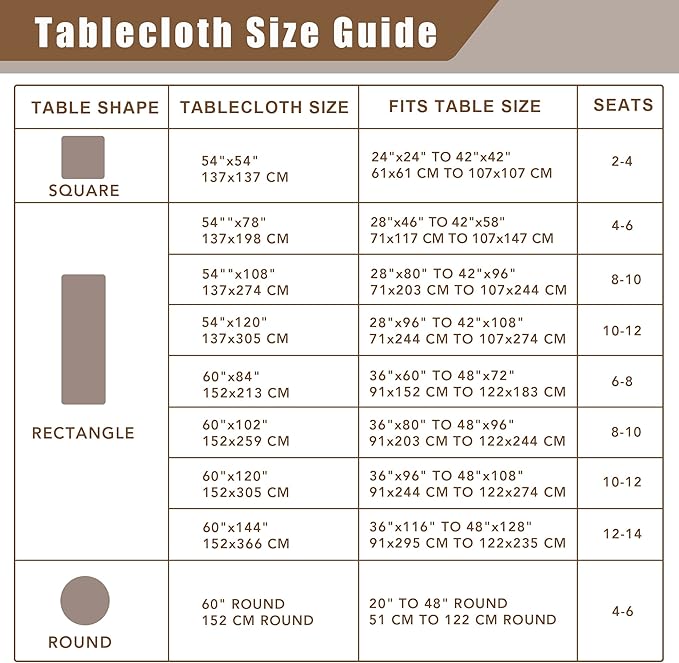 Fitable Faux Linen Round Tablecloths 90 Inch, 6 Pack - Fabric Textured Table Clothes for Round Folding Tables, Washable Neutral Table Covers for Wedding, Party, Banquet, Birthday, White