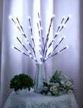 Lighted Branches for Vases Plug in - 6 Pack 24Inch 60 LED Christmas DIY Twig Pathway Lights, Artificial Tree Bendable Xmas Fairy Lights with Stakes for Outdoor Indoor Party Decoration, Pure White