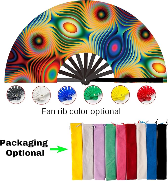 Custom Fans with Your Photo/Text - 13 Inch Personalized Folding Hand Fan for Line Dancing, Weddings, Parties | Decorative Gift for Women, Church Events & Dance Performances (50, 13 Inch)