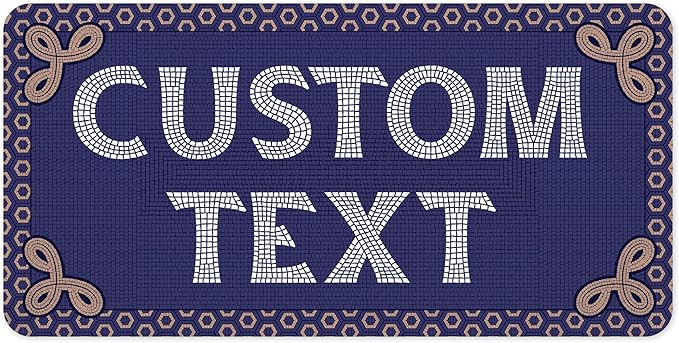 Custom Sign, Custom Street Sign, 11 Font Colors, 13 Font Styles, 4 Hole Options, 22 Sizes, 9x18 Inches, Rust Free DiBound, Fade Resistant, Made in USA by My Sign Center (Fauxsaic 1)
