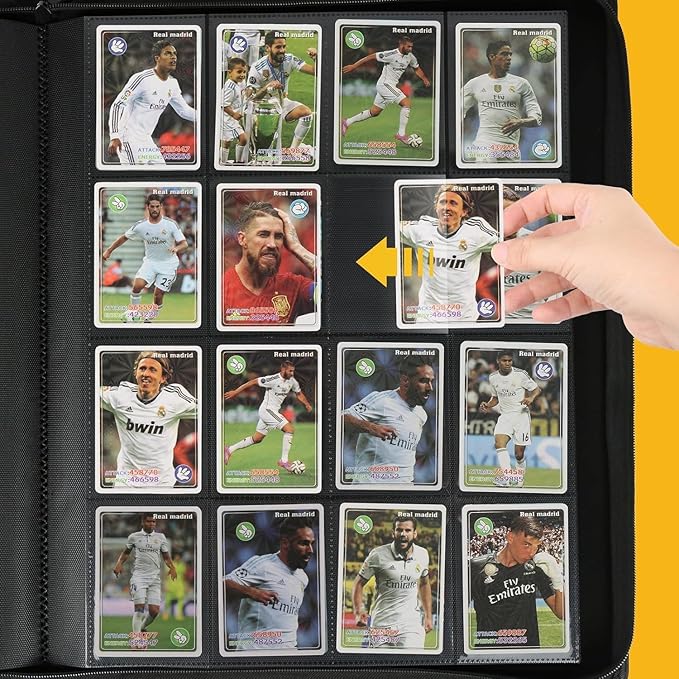 Premium Ringless Trading Card Binder - 1024 Capacity, 16 Side-Loading Pockets per Page, Archival Quality Protection & Anti-Slip Spine for TCG, MTG, Sports Cards (Navy)