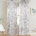HH 9x9FT Big Silver Sequin Backdrop Curtains,Shimmer Sequin Fabric Photography Backdrop,Photo Backdrop Payette Backdrop Curtain Panels Backgrounds for Wedding Party Christmas Decoration