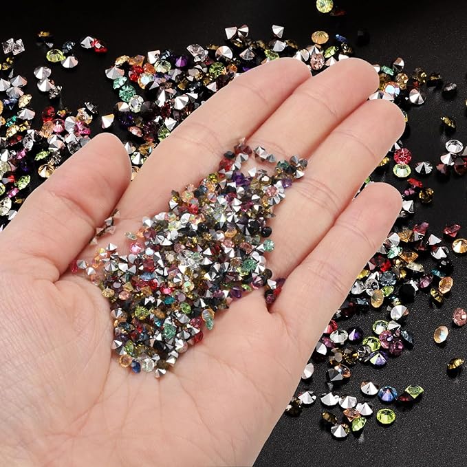 PATIKIL 14000Pcs Wedding Table Scatter Confetti Crystals 3mm Acrylic Diamonds Vase Fillers Gems for Table Centerpiece Decorations Bridal Shower Party, Dark Brown AB