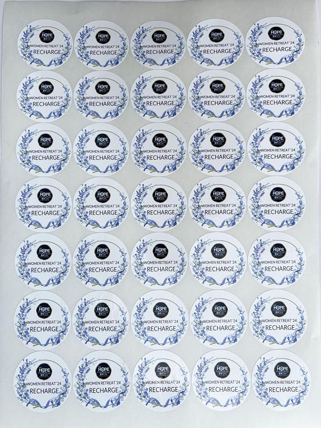 Custom Stickers for Weddings, Birthdays & Businesses - Personalized Labels with Your Logo - Waterproof, Fade and Heat Resistant - Pack of 100-1000 (Wreath S, 3.5 Inch)