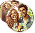KETABAO – 11" Customized Circle Photo Magnets for Refrigerators and Cars – Personalized Magnetic Decoration for Homes and Storage Cabinets