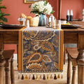13×72 Inch Table Runner, Retro-Luxury Tassels Series for Kitchen Dining Table Holiday Decoration (Royal Nuts)