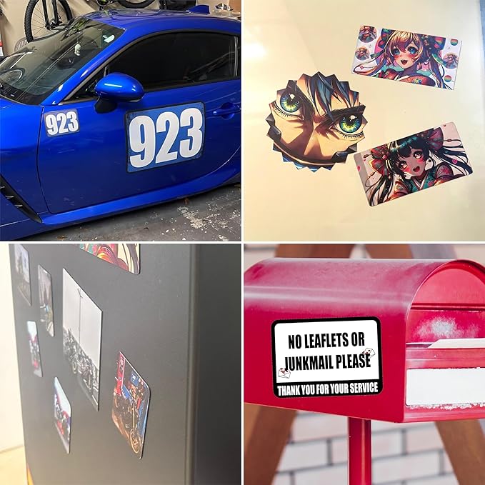 KETABAO – 9" Pentagon Photo Magnets for Refrigerators, Cars and Offices – Customizable Magnetic Decor