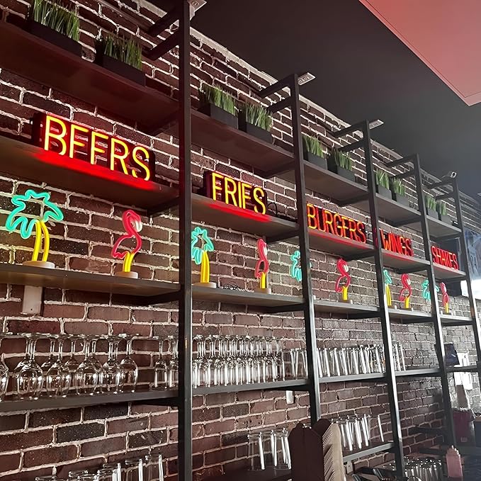 SpellBrite BREWERY Sign | Beer-Related Sign with Neon Look, Blue LED Light Source | 29.1" x 6.3"
