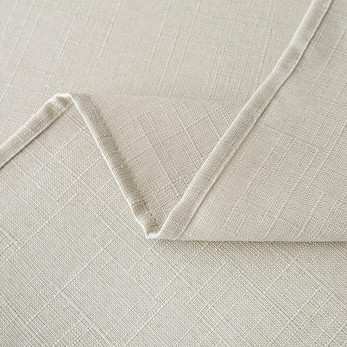 NLMUVW Linen Tablecloth for Rectangle Table 120 Inch, Textured Table Cloth 8 FT Water Resistant Farmhouse for Kitchen Dining Party, 54 x 120 Inch