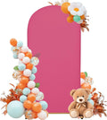 Wedding Arch Cover 4FT Arch Backdrop Cover Spandex Fitted Arch Cover for Round Top Chiara Backdrop Stand Covers for Wedding Birthday Party Baby Shower Banquet Ceremony Decoration