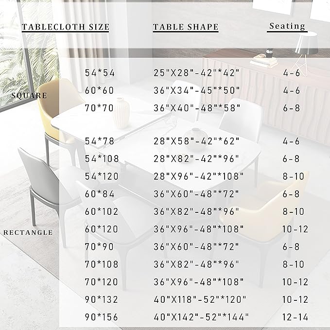 Fitable Square Tablecloth 54x54 inch Tablecloth Stain and Wrinkle Resistant Washable Polyester Table Cloth for Buffet Parties and Camping, Green