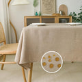 NLMUVW Linen Tablecloth for Rectangle Tables 102 Inch Burlap Textured Table Cloth Water Resistant Farmhouse Rustic Table Cover for Kitchen Dining Coffee, 54 x 102 Inch