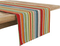 Ruvanti 100% Cotton Table Runner 120 Inches Long, Non-Slip, Stain Resistant, Washable & Reusable Table Runners Perfect for Wedding, Parties, Christmas, Holiday, in-Door use - Multi Stripe