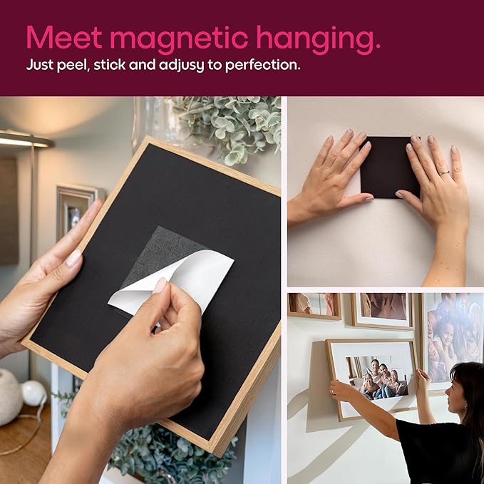 Mixtiles Official - Custom Photo Tiles - Personalized Printed Photos - Magnetic Wall Frames - Adhesive Sticker, No Nails - Various Sizes and Frames - 8x8-9Tile - White Frame