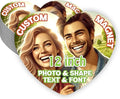 KETABAO – 12" Heart Magnetic Photo Frames for Refrigerators, Storage Cabinets and Cars – Customized Gifts for Office and Home