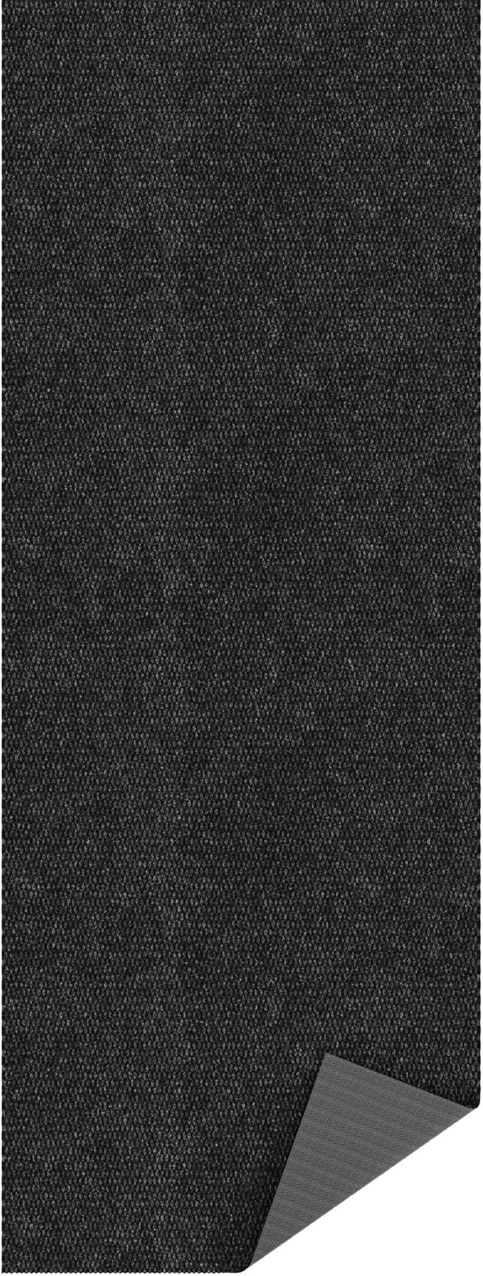 Ottomanson Commercial Scrape Rib Entry Mat – Heavy Duty Ribbed Floor Mat for High Traffic – Non Slip Rubber Back, Waterproof – Indoor Outdoor Use for Offices, Schools, Lobbies, 2' x 49', Black