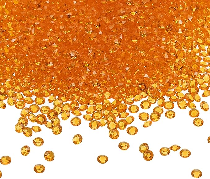 PATIKIL 10000 Pcs Wedding Table Scatter Confetti Crystals 4.5mm Acrylic Diamonds Vase Fillers Gems for Table Centerpiece Decorations Party Vase Beads, Light Brown