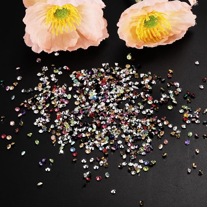 PATIKIL 14000Pcs Wedding Table Scatter Confetti Crystals 3mm Acrylic Diamonds Vase Fillers Gems for Table Centerpiece Decorations Bridal Shower Party, Dark Pink AB