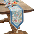 patdrea Linen Leopard Animal Table Runner Farmhouse for Home Kitchen Dining Decor Parties Family Dinners Christmas 12"x 71"