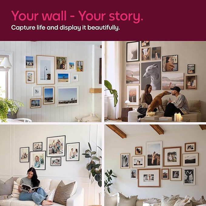 Mixtiles Official - Custom Photo Tiles - Personalized Printed Photos - Magnetic Wall Frames - Adhesive Sticker, No Nails - Various Sizes and Frames - XL-Portrait-set-Tile - Frameless