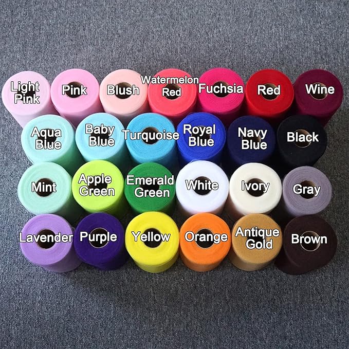 Purple Tulle Fabric Roll 6 Inch X 300 FT (100 Yards) Matte Tulle Ribbon Netting Mesh Spool for DIY Tutu Skirt Wedding Bow Gift Wrapping Baby Shower Christmas Party Halloween Decorations