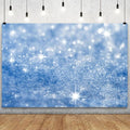 YongFoto Silver Blue Glitter Backdrop 10x6.5ft Silver Light Spots Blue Sequin Bokeh Photography Background Birthday Bridal Shower Wedding Photography Background Party Banner Portraits Photoshoot Props