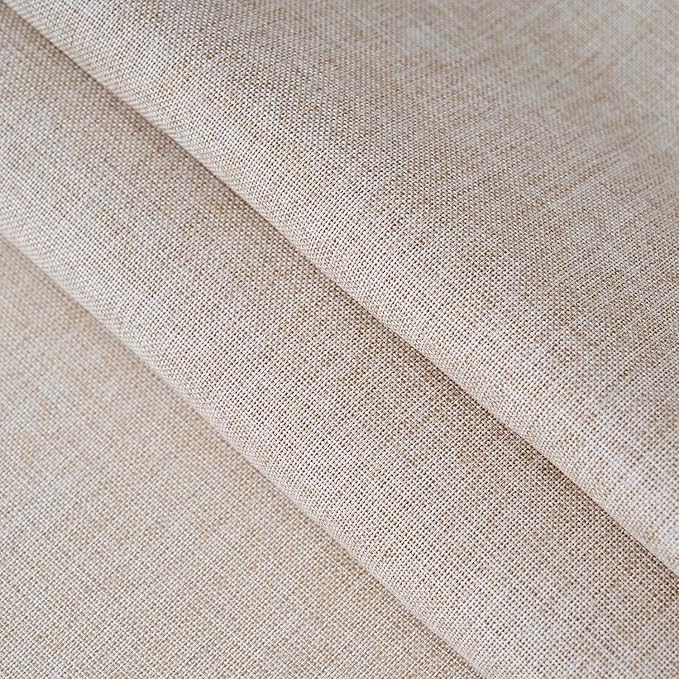 NLMUVW Round Linen Tablecloth 48 Inch, Oatmeal Textured Table Cloth Rustic Water Resistant Farmhouse Table Cover for Kitchen Dining Party Coffee