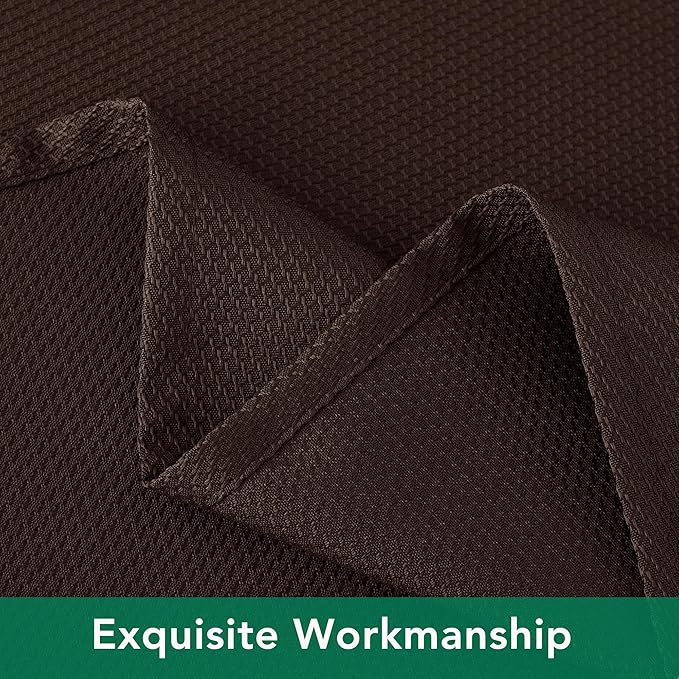 Biscaynebay Textured Fabric Tablecloths 70x108 Inches Rectangular, Brown Water Resistant Tablecloths for Dining, Kitchen, Wedding and Parties etc. Machine Washable