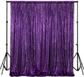 ShinyBeauty 4FT x 7FT Purple Sequin Backdrop | Photobooth Background | Wedding & Event Decor | Rustic & Elegant Sequin Fabric | Perfect for Photography & Parties | Durable Sequin Curtains