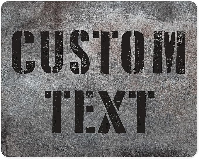 Custom Sign, Custom Street Sign, 11 Font Colors, 13 Font Styles, 4 Hole Options, 22 Sizes, 24x30 Inches, Rust Free DiBound, Fade Resistant, Made in USA by My Sign Center (Grunge Metal)
