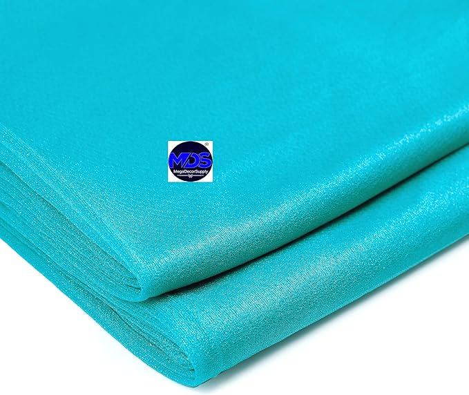 MDS 2 Pack 14ft Chiffon Table Runner 29 x 170 Inches Sheer Wedding Runner Romantic Rustic Table Runner for Wedding Decorations, Birthday Parties, Bridal Shower Party Arch Decor - Peacock Blue