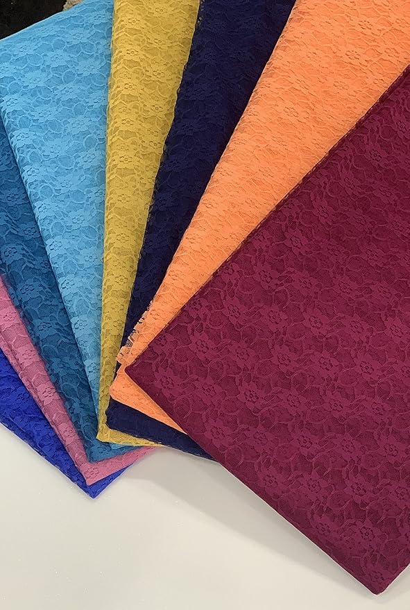 MDS Pack of 25Wedding 12 x 108 inches Lace Table Runner for Wedding, Decorations for Birthday Parties, Banquets, Graduations, Engagements, and Runners fit Rectangle, Round Table- Plum