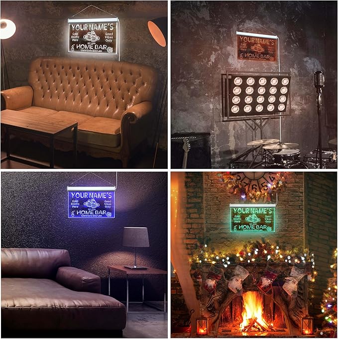 ADVPRO Personalized Your Name Custom Home Bar Beer Established Year Single Color LED Neon Sign 24 x 16 Inches st4s64-p11-tm-b