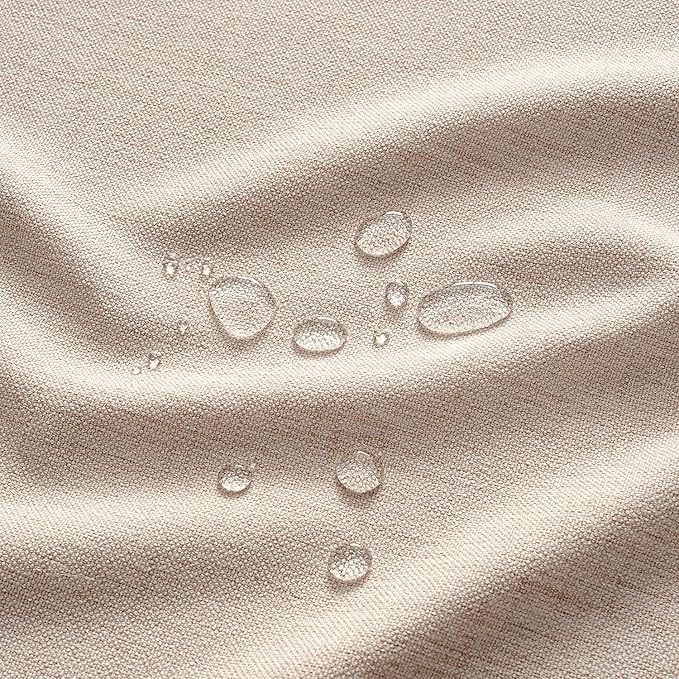 MIULEE Natural Linen Tablecloth 60x104 Inch Rectangle Table Cloth Waterproof,Stain Resistant & Wrinkle Resistant for Dining Party Wedding