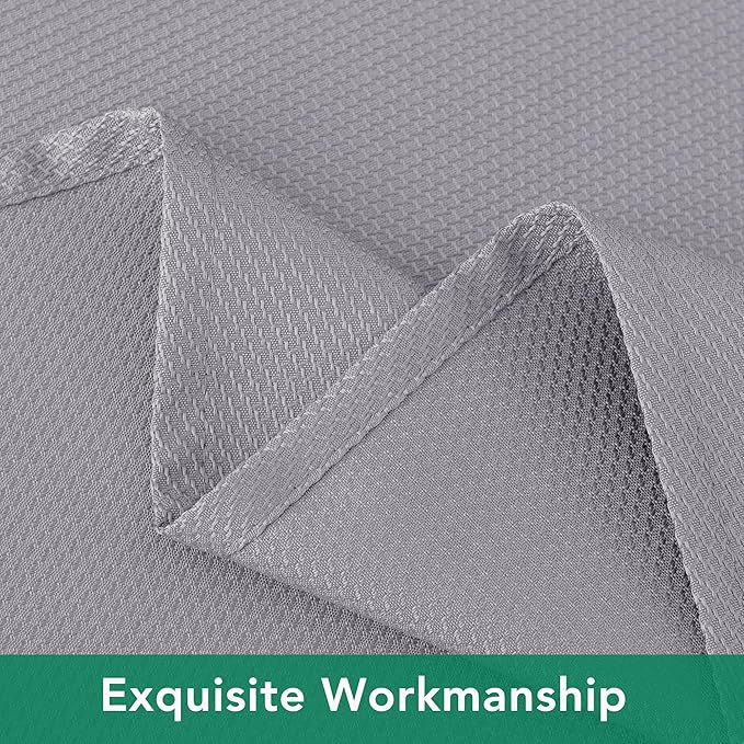 Biscaynebay Textured Fabric Tablecloths 60x108 Inches Rectangular, Silver Grey Water Resistant Spill Proof Tablecloths for Dining, Kitchen, Wedding and Parties, Machine Washable
