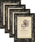 TKGYU 4x6 Picture Frame with Real Glass, 4 Pack Ornate Vintage Picture Frames for Wall or Tabletop Display, 4 x 6 Photo Frame for Wall home best gift