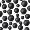 150 Pieces Vase Filler Faux Pearls Vase Makeup Beads No Hole Gloss Bead Mixed Sizes Round Pearl for Home Party Wedding Decor, 8/14/20 mm(Glitter Black)