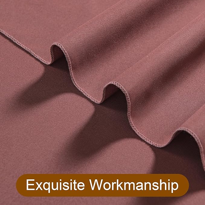 DWCN 10x8 FT Dusty Rose Backdrop Curtains for Parties, Photography Backdrop Drapes with Rod Pockets for Wedding Decorations Stage Birthday Family Gatherings, 2 Panels 5ft x 8ft