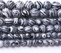 Black Peacock Turquoise Stone Beads Gemstone Round Crystal Energy Jade Beads Stone Beads for Jewelry Making DIY Bracelet Necklace Jewelry Making 1 Strand 15.5inch 35PCS 10MM