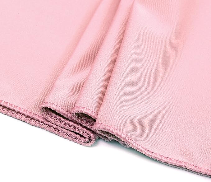 VDS Pack of 25 PCS | Dusty Rose | Spandex Chair Sashes Bows Without Buckle | Stretch Elastic Banquet Universal Folding Chair Band Tie with for Wedding Party Conference Celebration Event Decoration