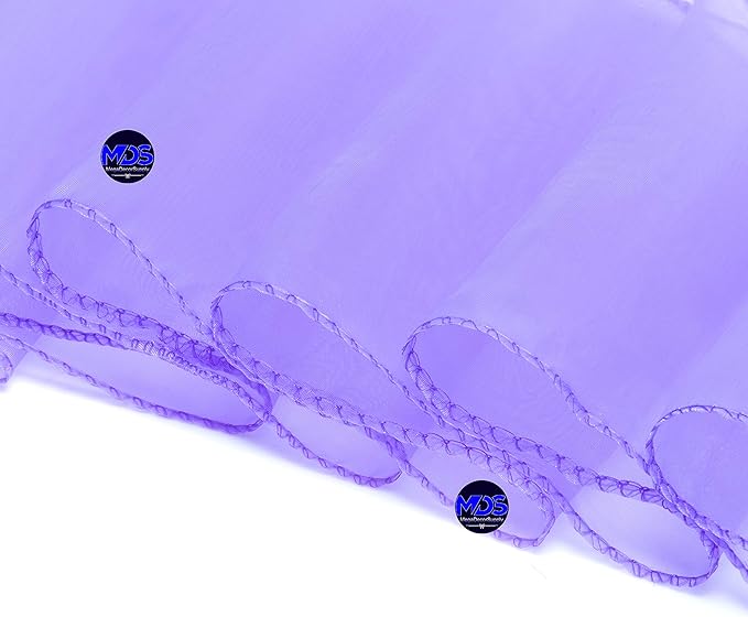 MDS Pack of 150 PCS Organza Chair Sashes Wider Dining Chair Bows Ribbon Tie Back for Wedding Party Birthday Bridal Shower Reception Event Banquet Home Chair Cover Decoration - Lavender