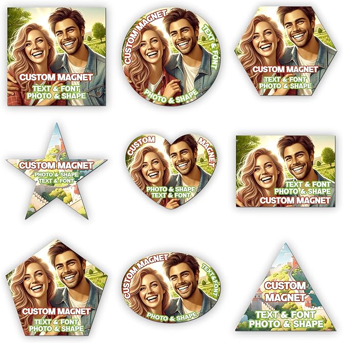 KETABAO – 12" Circle Magnetic Photo Frames Magnet for Refrigerators, Storage Cabinets and Cars – Customized Gifts for Office and Home