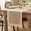Table Runners 119 Inches,Waterproof Boho Table Runner with Tassel Fringe,Table Runner for Party Coffee Table