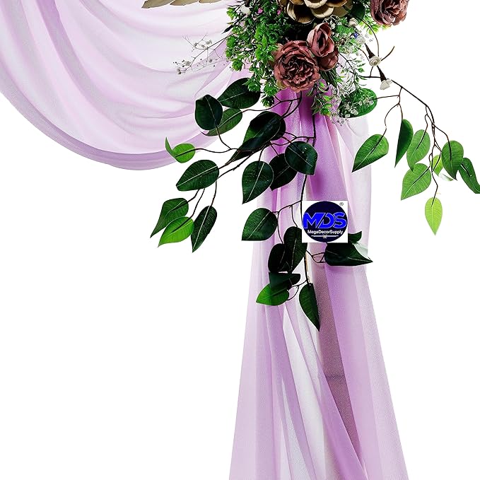MDS Halloween Chiffon Draping Fabric - 2 Panel, 30" Wide x 40ft Long - Sheer Spooky Arbor & Canopy Drapery for Haunted House Backdrops, Party Ceilings, DIY Costumes & Themed Events - Orchid