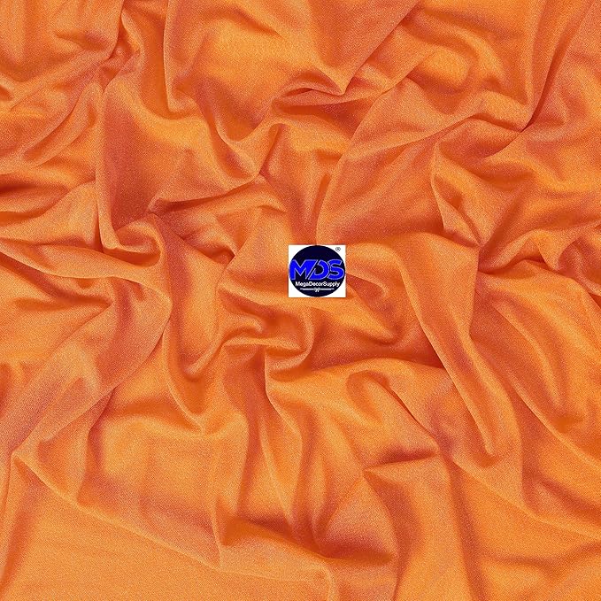 MDS Halloween Chiffon Draping Fabric - 1 Panel, 30" Wide x 75ft Long - Sheer Spooky Arbor & Canopy Drapery for Haunted House Backdrops, Party Ceilings, DIY Costumes & Themed Events - Orange