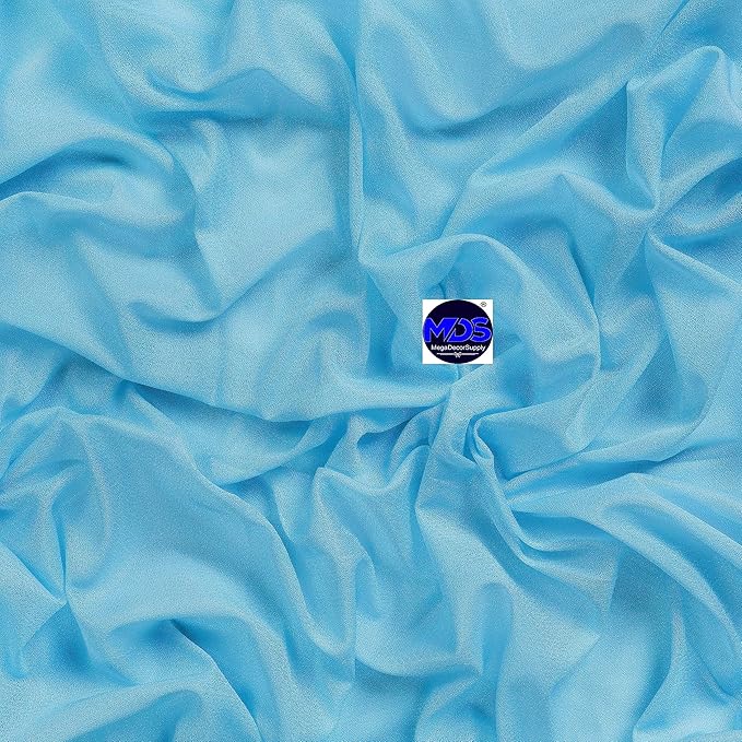 MDS Halloween Chiffon Draping Fabric - 1 Panel, 30" Wide x 30ft Long - Sheer Spooky Arbor & Canopy Drapery for Haunted House Backdrops, Party Ceilings, DIY Costumes & Themed Events - Turquoise